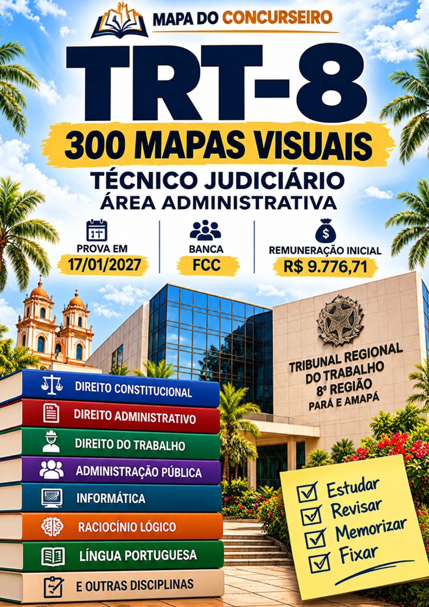 Capa TRT-8 — 300 Mapas Visuais